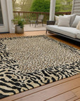 LOOMLAN Rugs Elyvia Gold Washable Indoor-Outdoor Rug