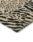 LOOMLAN Rugs Elyvia Gold Washable Indoor-Outdoor Rug