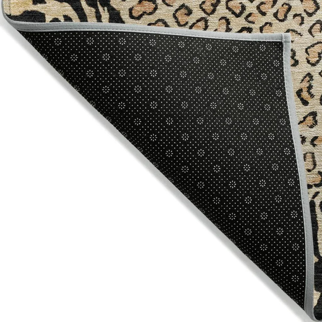 LOOMLAN Rugs Elyvia Gold Washable Indoor-Outdoor Rug