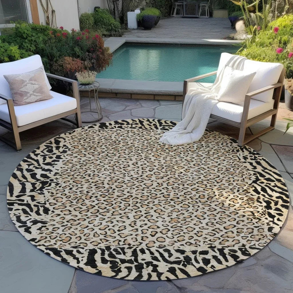 LOOMLAN Rugs Elyvia Gold Washable Indoor-Outdoor Rug