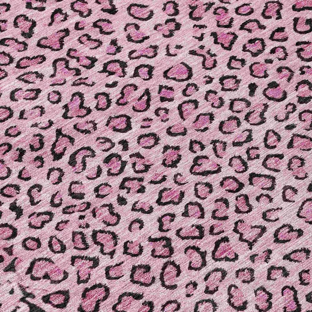 LOOMLAN Rugs Elyvia Pink Washable Indoor-Outdoor Rug