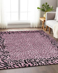 LOOMLAN Rugs Elyvia Pink Washable Indoor-Outdoor Rug