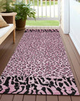 LOOMLAN Rugs Elyvia Pink Washable Indoor-Outdoor Rug
