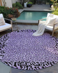 LOOMLAN Rugs Elyvia Purple Washable Indoor-Outdoor Rug