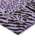 LOOMLAN Rugs Elyvia Purple Washable Indoor-Outdoor Rug
