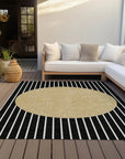 LOOMLAN Rugs Ember Black Washable Indoor-Outdoor Rug