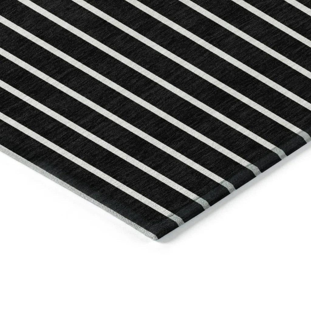 LOOMLAN Rugs Ember Black Washable Indoor-Outdoor Rug