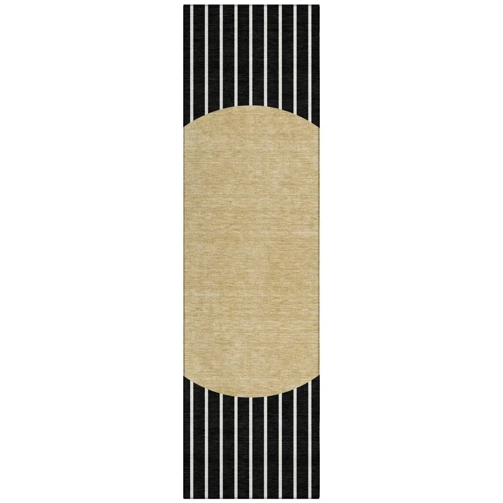 LOOMLAN Rugs Ember Black Washable Indoor-Outdoor Rug