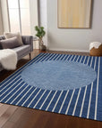 LOOMLAN Rugs Ember Blue Washable Indoor-Outdoor Rug