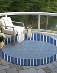 LOOMLAN Rugs Ember Blue Washable Indoor-Outdoor Rug