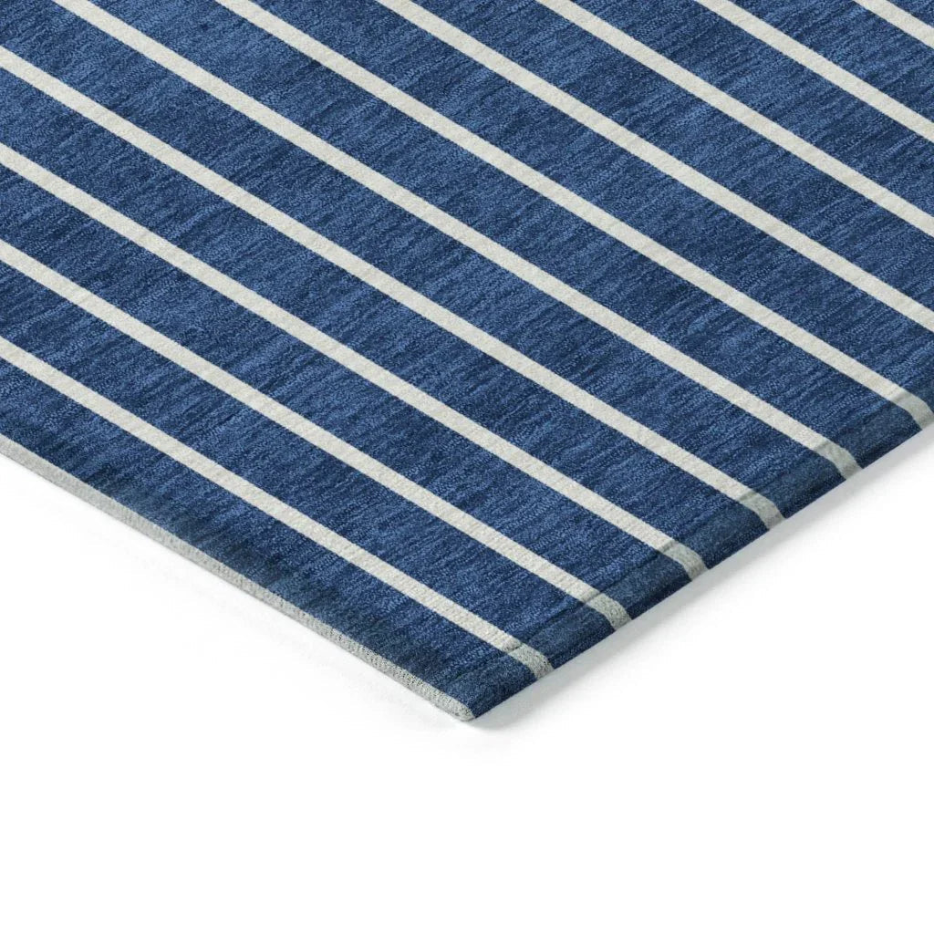 LOOMLAN Rugs Ember Blue Washable Indoor-Outdoor Rug