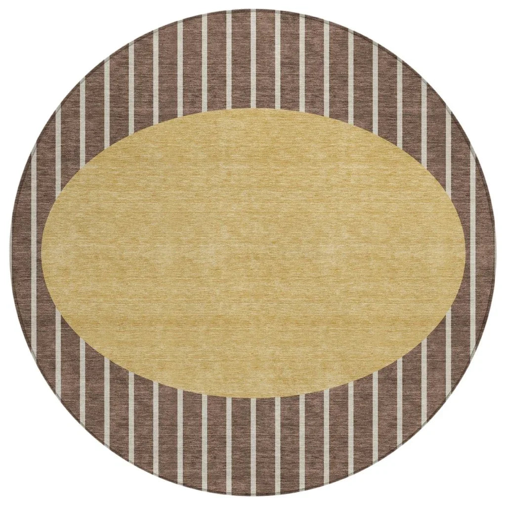 LOOMLAN Rugs Ember Brown Washable Indoor-Outdoor Rug