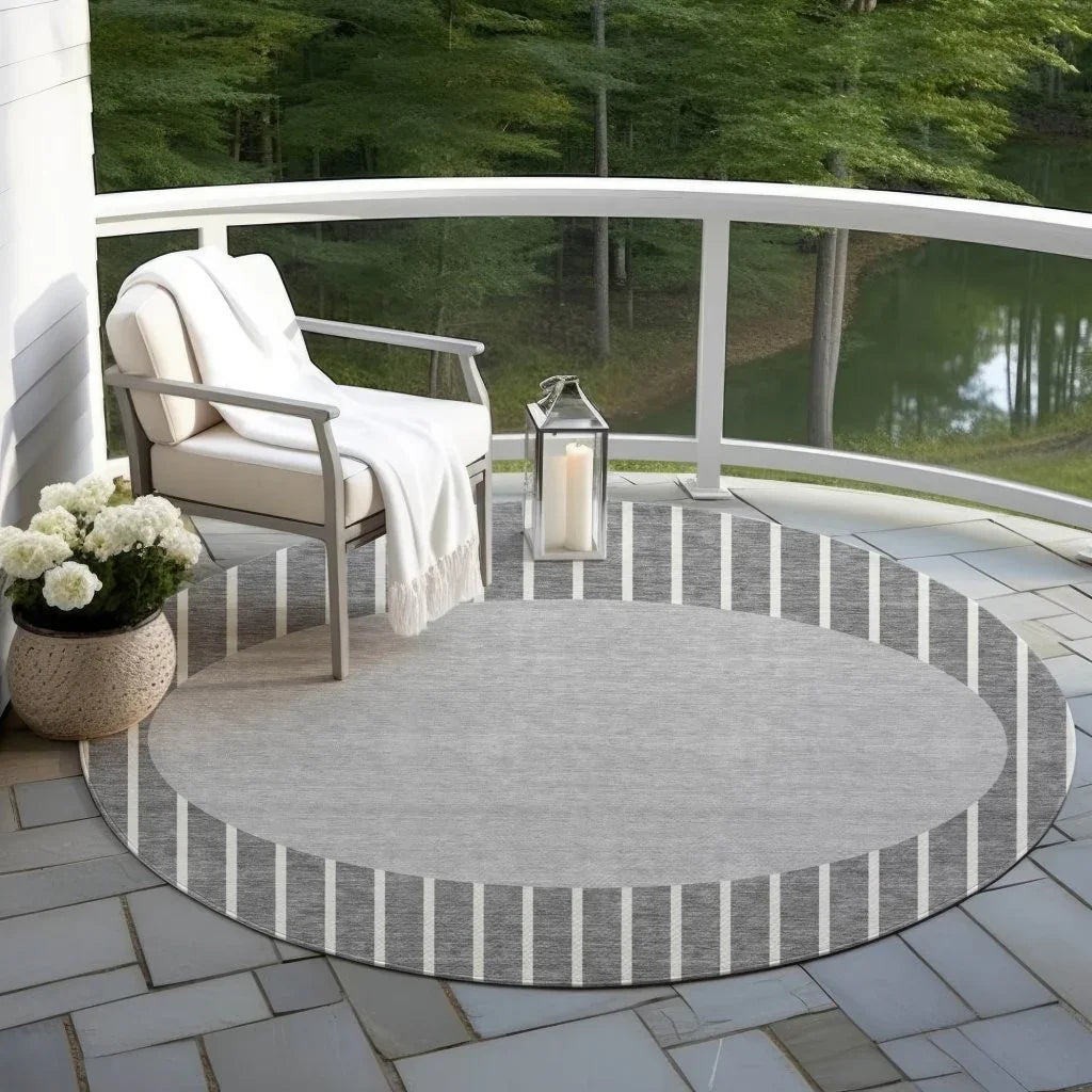 LOOMLAN Rugs Ember Gray Washable Indoor-Outdoor Rug