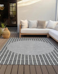LOOMLAN Rugs Ember Gray Washable Indoor-Outdoor Rug