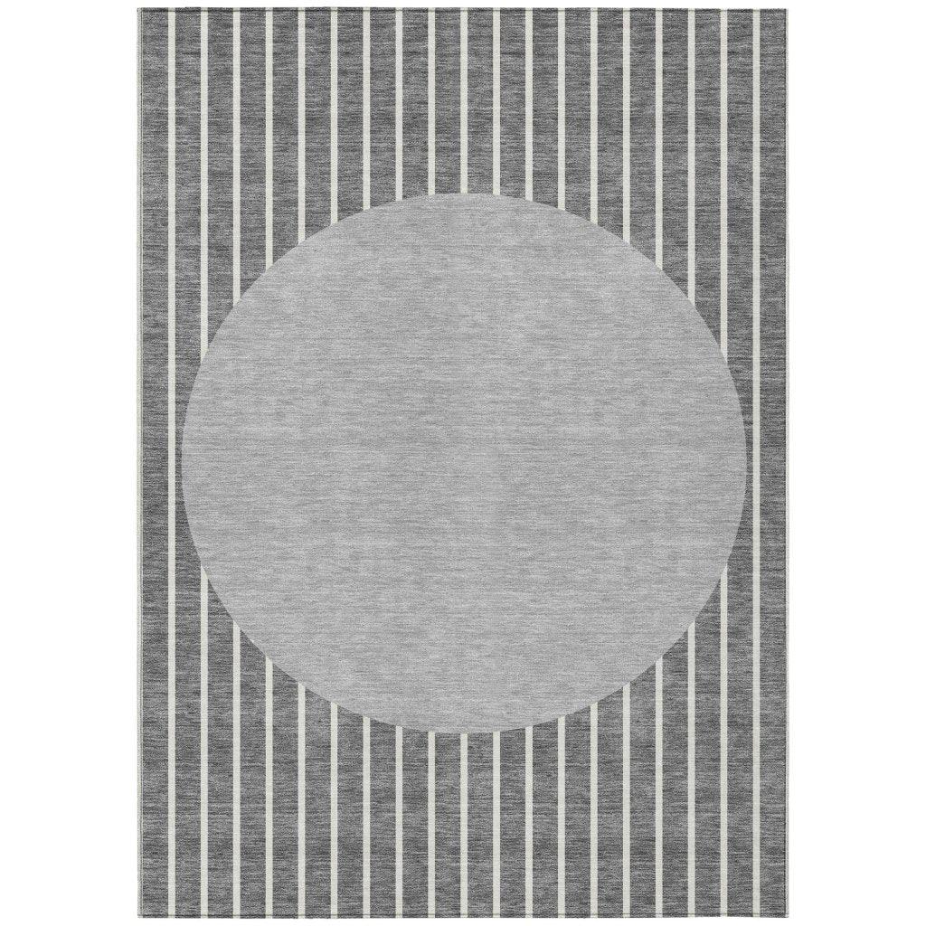 LOOMLAN Rugs Ember Gray Washable Indoor-Outdoor Rug