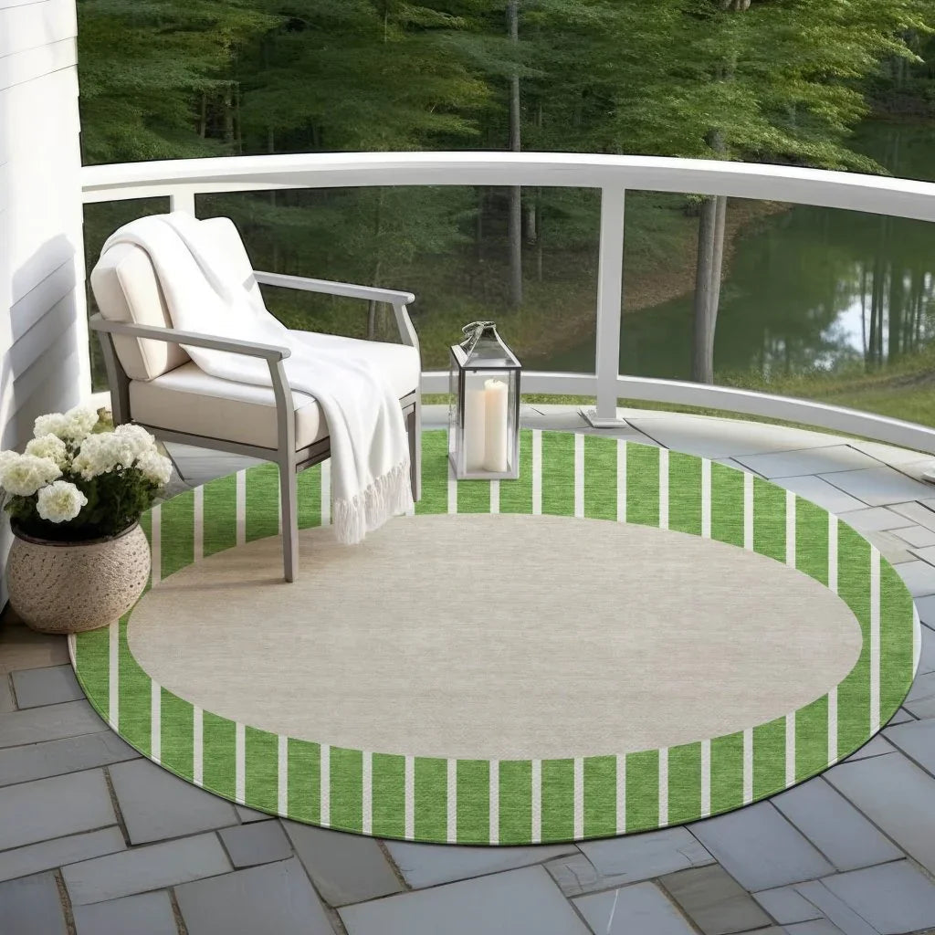 LOOMLAN Rugs Ember Green Washable Indoor-Outdoor Rug