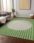 LOOMLAN Rugs Ember Green Washable Indoor-Outdoor Rug