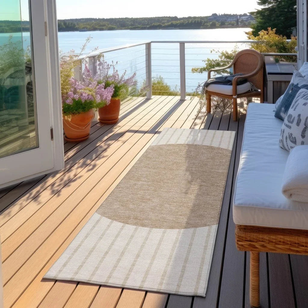 LOOMLAN Rugs Ember Ivory Washable Indoor-Outdoor Rug