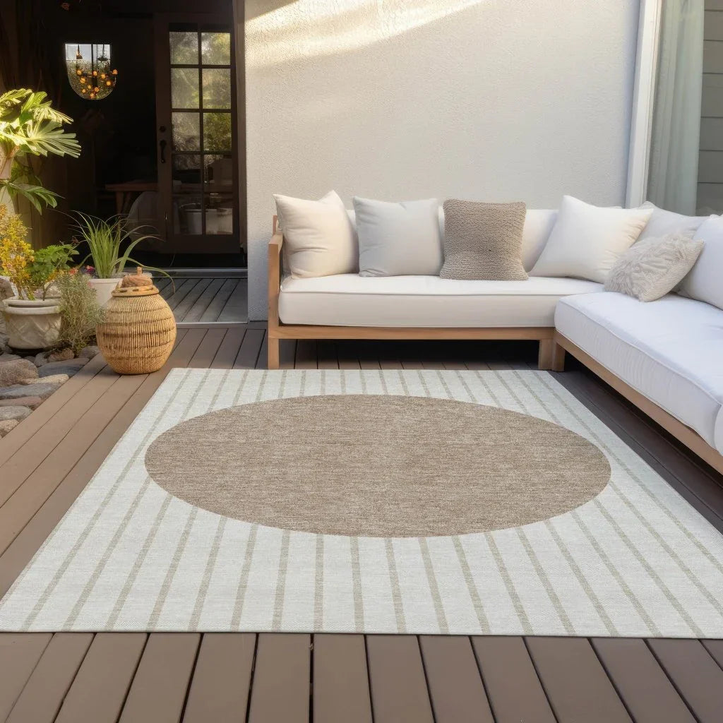 LOOMLAN Rugs Ember Ivory Washable Indoor-Outdoor Rug