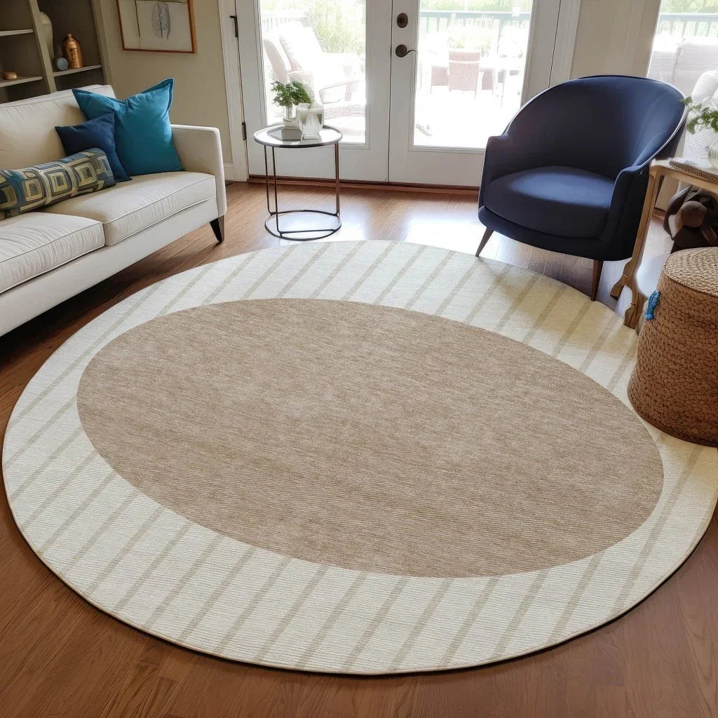 LOOMLAN Rugs Ember Ivory Washable Indoor-Outdoor Rug