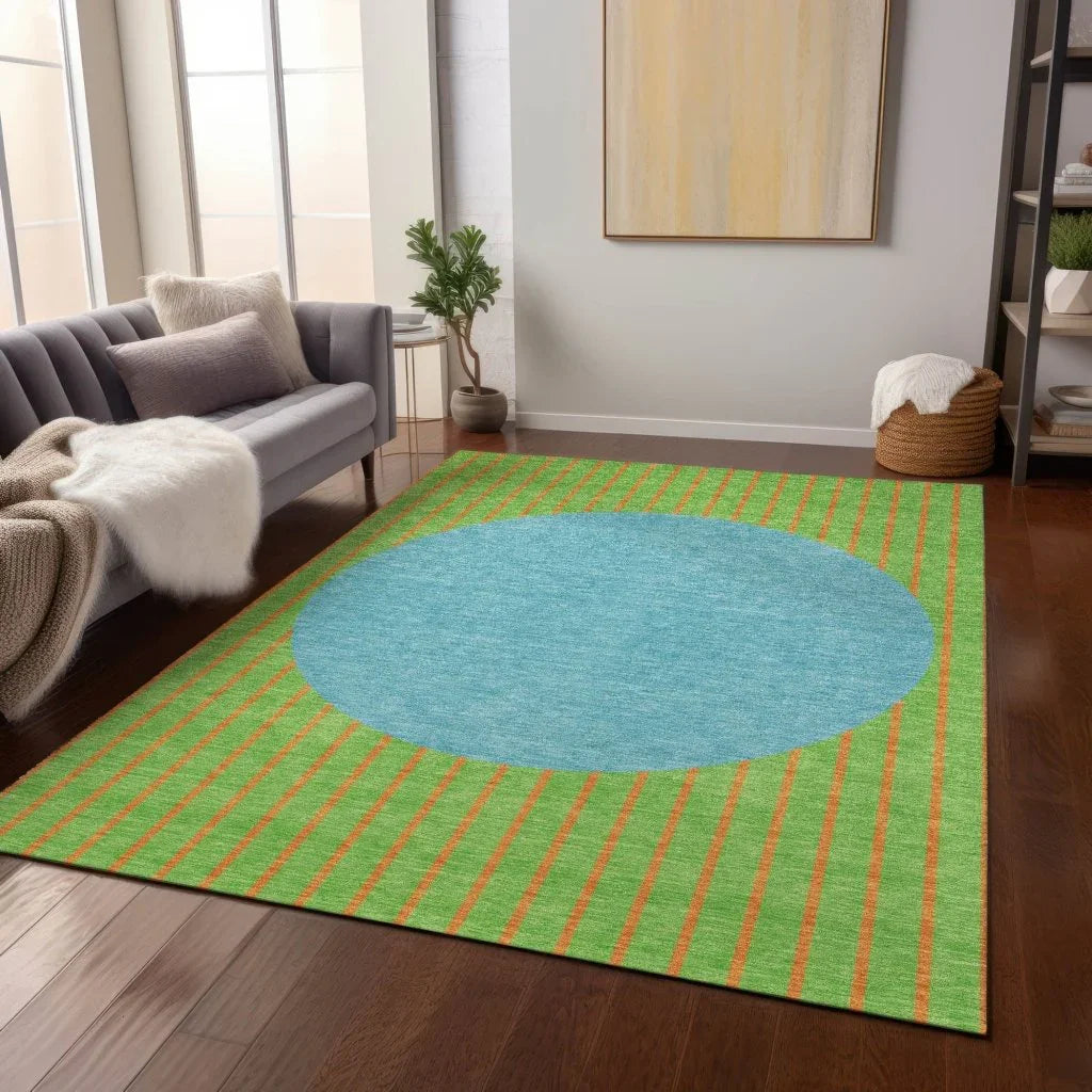 LOOMLAN Rugs Ember Lime Washable Indoor-Outdoor Rug