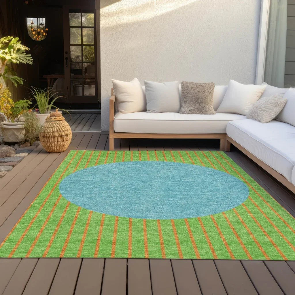 LOOMLAN Rugs Ember Lime Washable Indoor-Outdoor Rug