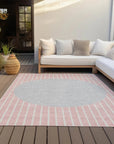 LOOMLAN Rugs Ember Pink Washable Indoor-Outdoor Rug