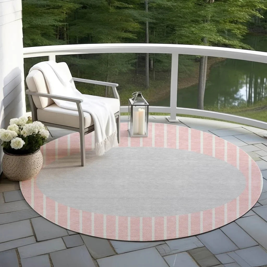 LOOMLAN Rugs Ember Pink Washable Indoor-Outdoor Rug