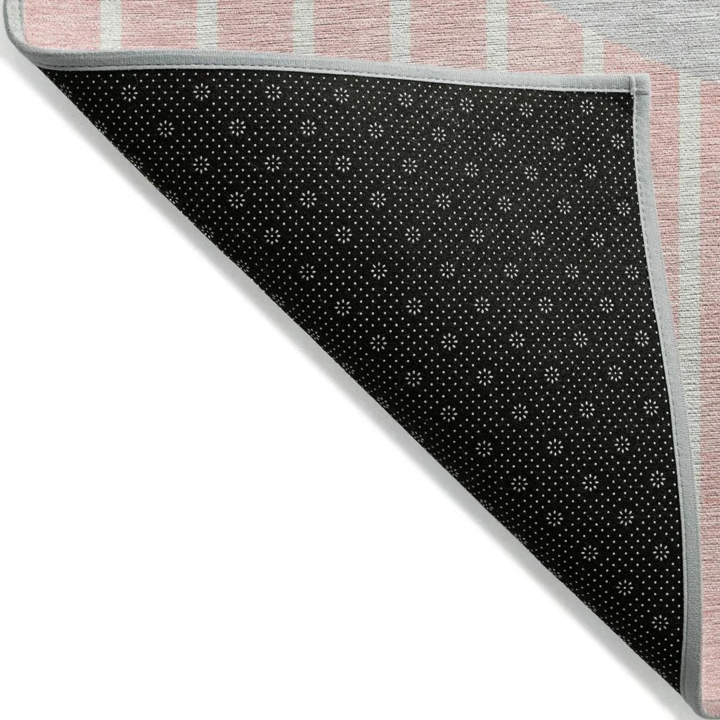 LOOMLAN Rugs Ember Pink Washable Indoor-Outdoor Rug