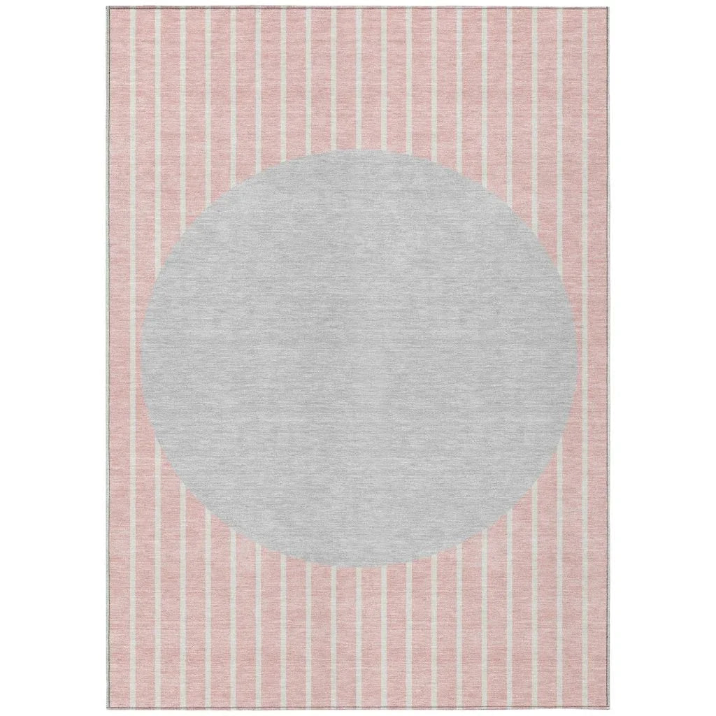 LOOMLAN Rugs Ember Pink Washable Indoor-Outdoor Rug