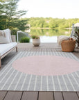 LOOMLAN Rugs Ember Silver Washable Indoor-Outdoor Rug