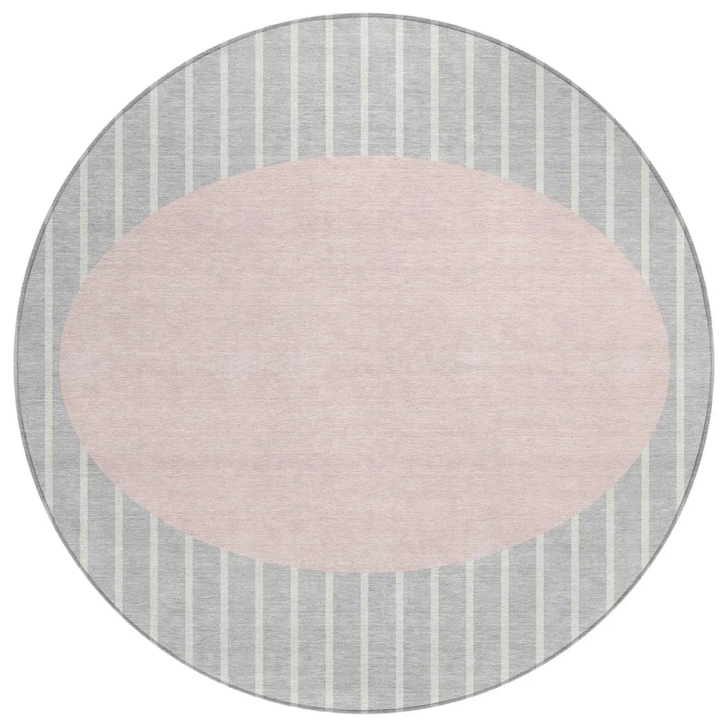 LOOMLAN Rugs Ember Silver Washable Indoor-Outdoor Rug