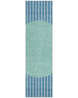 LOOMLAN Rugs Ember Teal Washable Indoor-Outdoor Rug