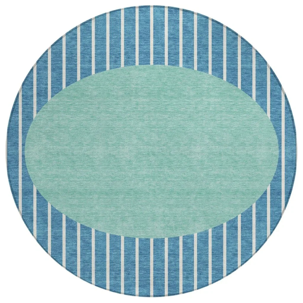 LOOMLAN Rugs Ember Teal Washable Indoor-Outdoor Rug