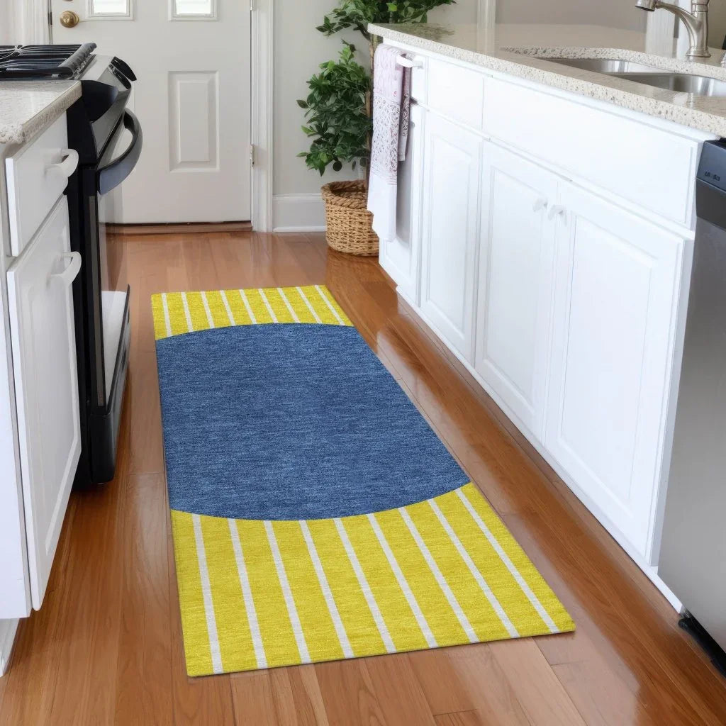 LOOMLAN Rugs Ember Yellow Washable Indoor-Outdoor Rug