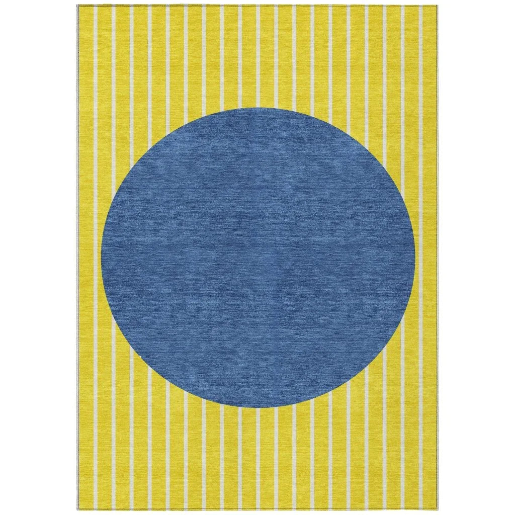 LOOMLAN Rugs Ember Yellow Washable Indoor-Outdoor Rug