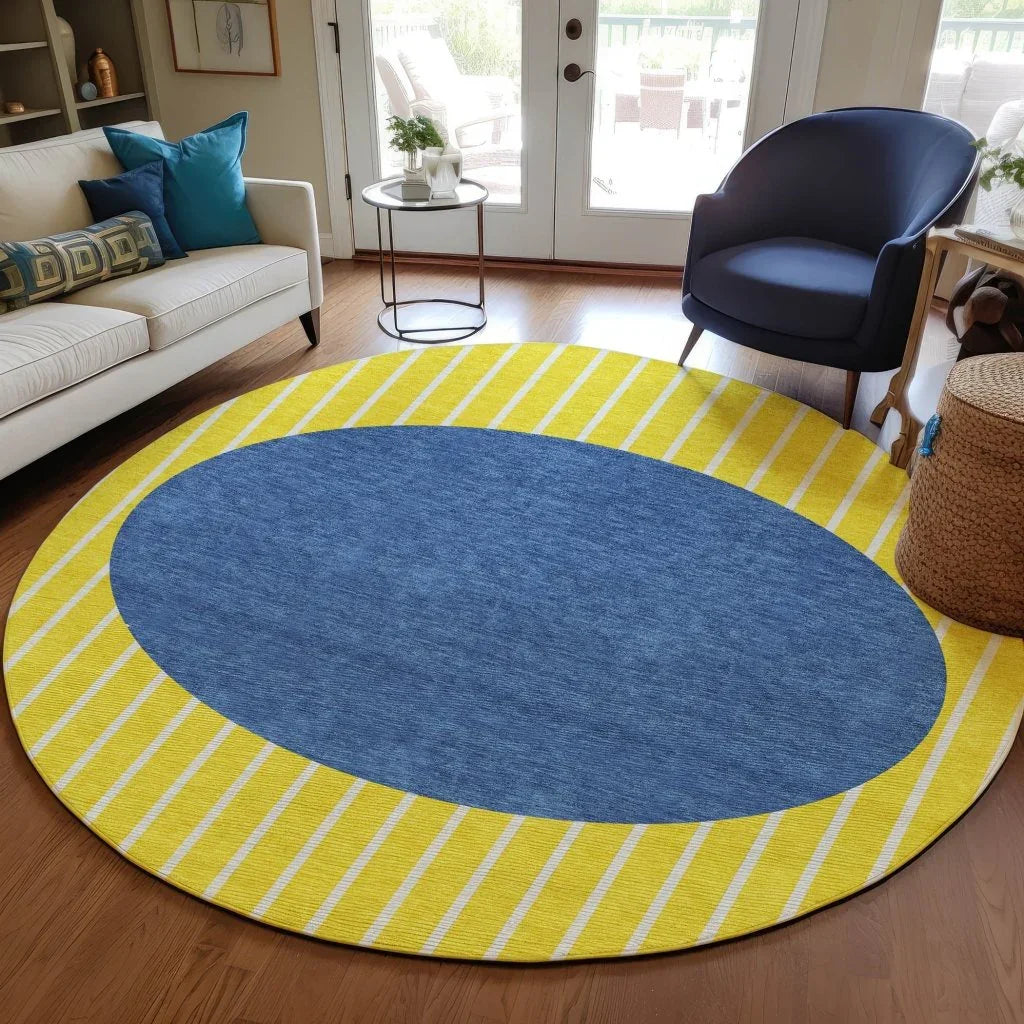 LOOMLAN Rugs Ember Yellow Washable Indoor-Outdoor Rug