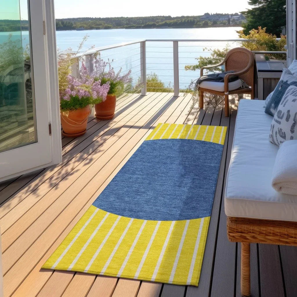 LOOMLAN Rugs Ember Yellow Washable Indoor-Outdoor Rug