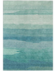 LOOMLAN Rugs Embre Teal Washable Indoor-Outdoor Rug