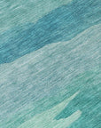 LOOMLAN Rugs Embre Teal Washable Indoor-Outdoor Rug