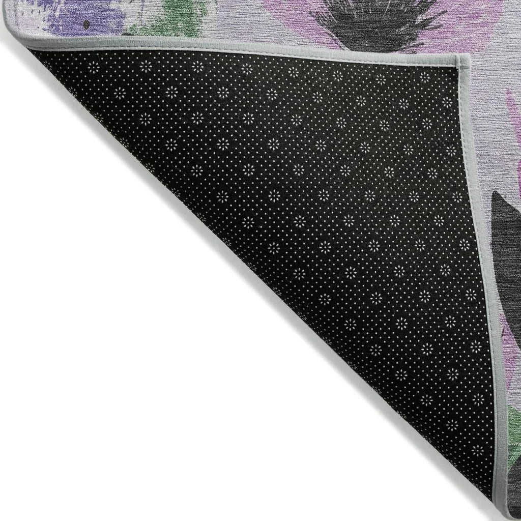 LOOMLAN Rugs Emperesse Purple Washable Indoor-Outdoor Rug