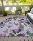 LOOMLAN Rugs Emperesse Purple Washable Indoor-Outdoor Rug
