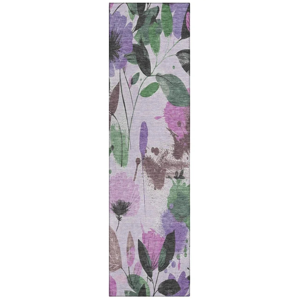 LOOMLAN Rugs Emperesse Purple Washable Indoor-Outdoor Rug