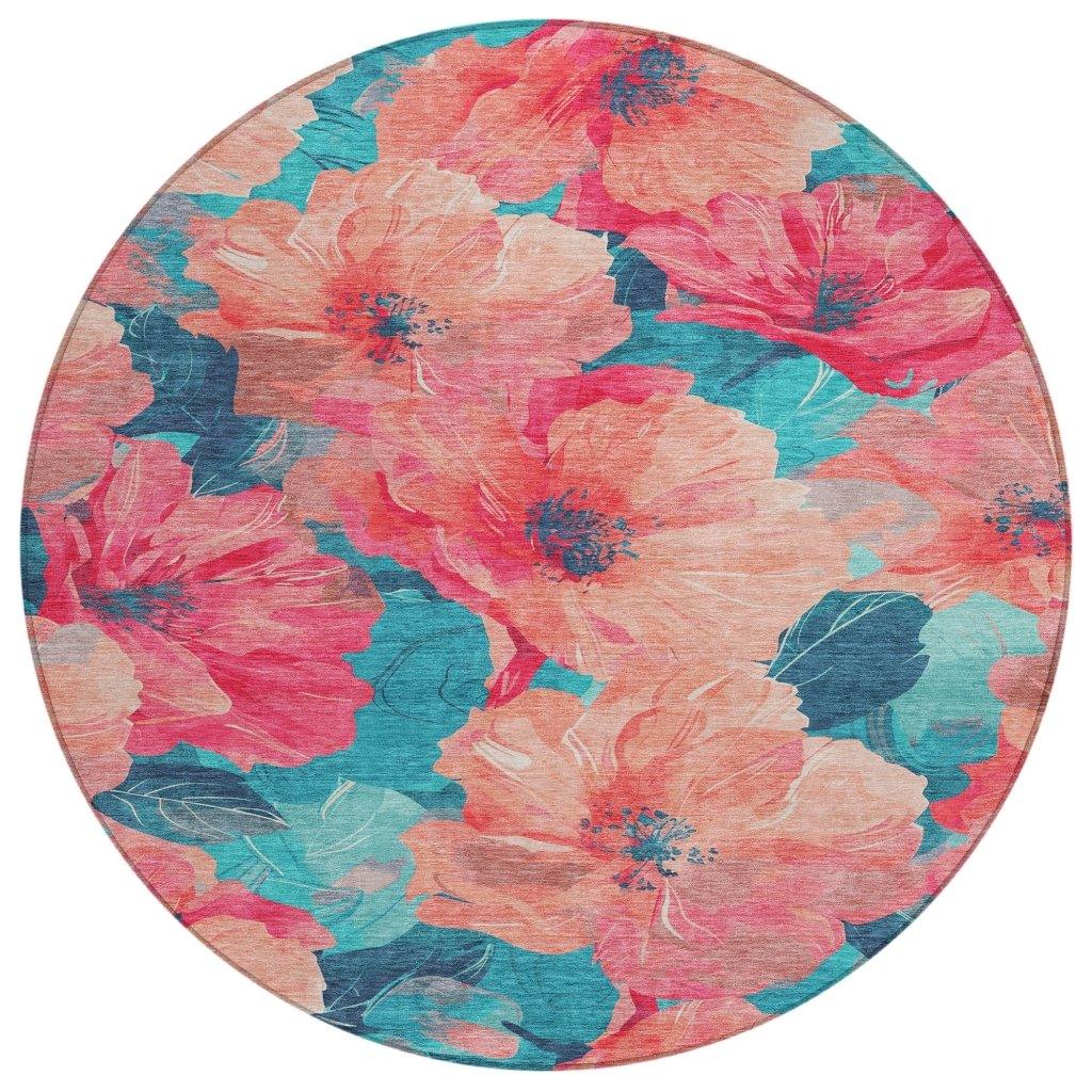 LOOMLAN Rugs Emprelle Orange Washable Indoor-Outdoor Rug