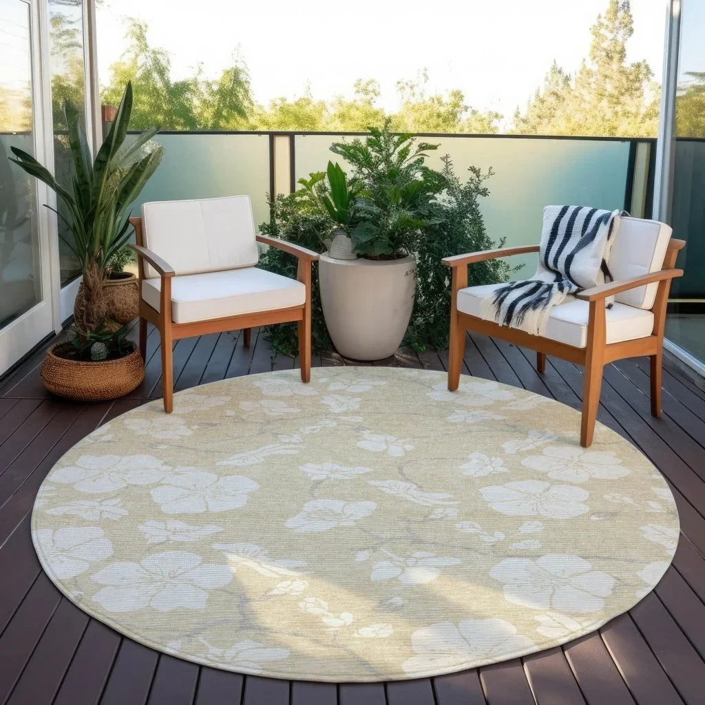 LOOMLAN Rugs Ensa Beige Washable Indoor-Outdoor Rug