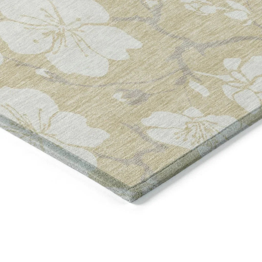 LOOMLAN Rugs Ensa Beige Washable Indoor-Outdoor Rug