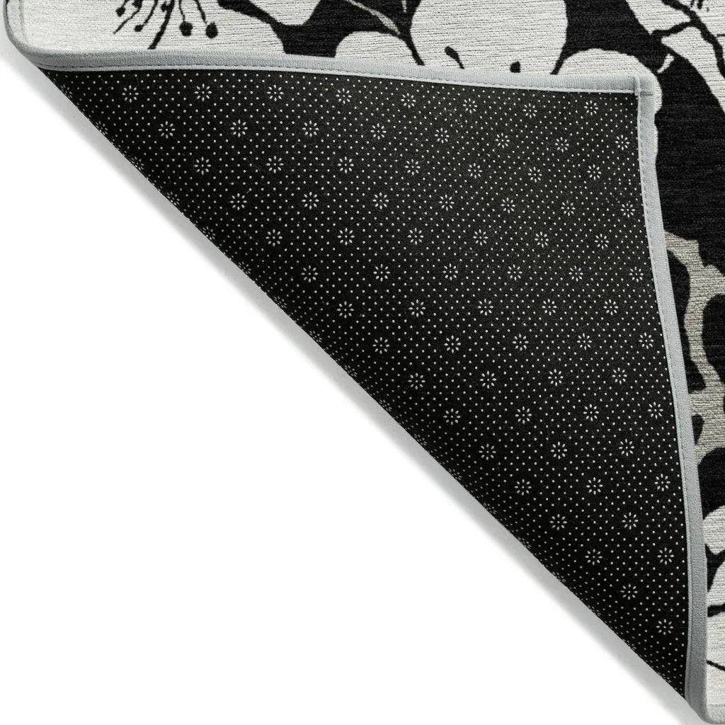 LOOMLAN Rugs Ensa Black Washable Indoor-Outdoor Rug