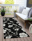 LOOMLAN Rugs Ensa Black Washable Indoor-Outdoor Rug