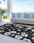 LOOMLAN Rugs Ensa Black Washable Indoor-Outdoor Rug