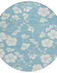 LOOMLAN Rugs Ensa Blue Washable Indoor-Outdoor Rug